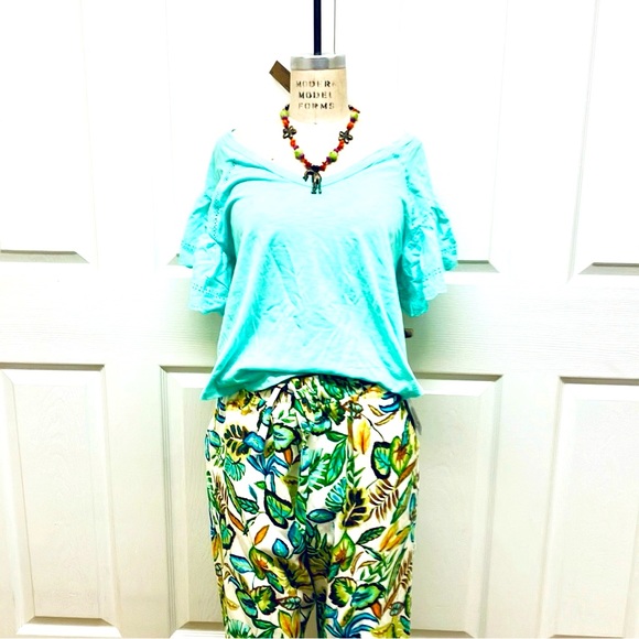 T29 Thread and Clover Seafoam Green Eyelet Shirt - Picture 5 of 5